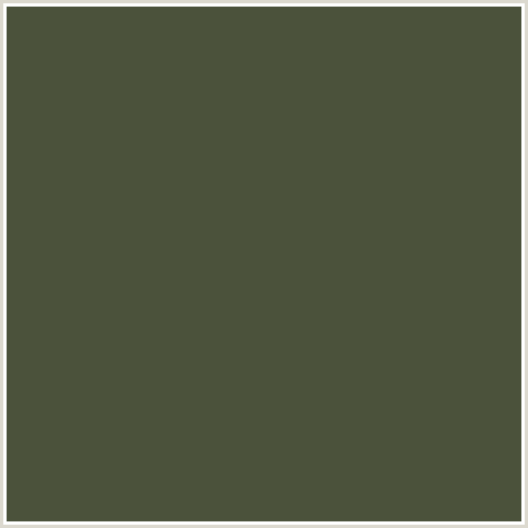 4B523B Hex Color Image (GREEN YELLOW, KELP)