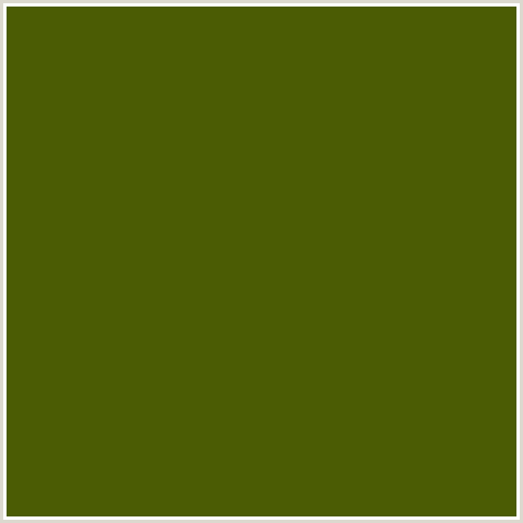 4B5C04 Hex Color Image (GREEN YELLOW, VERDUN GREEN)