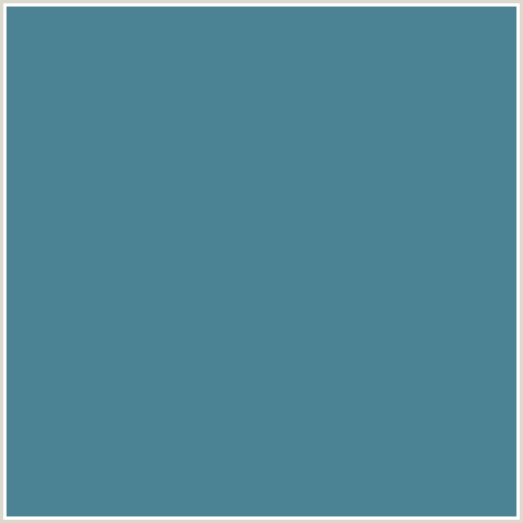 4B8394 Hex Color Image (LIGHT BLUE, TEAL, WEDGEWOOD)