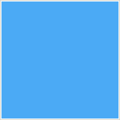 4BAAF5 Hex Color Image (BLUE, PICTON BLUE)