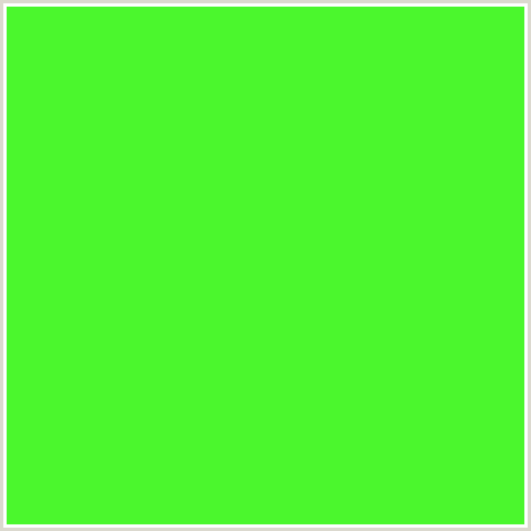 4BF72D Hex Color Image (GREEN, HARLEQUIN)
