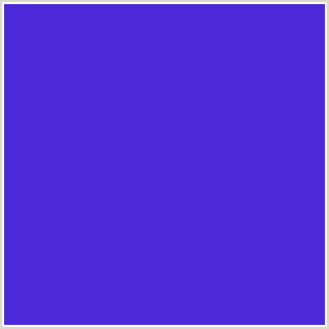 4C29D9 Hex Color Image (BLUE VIOLET, PURPLE HEART)