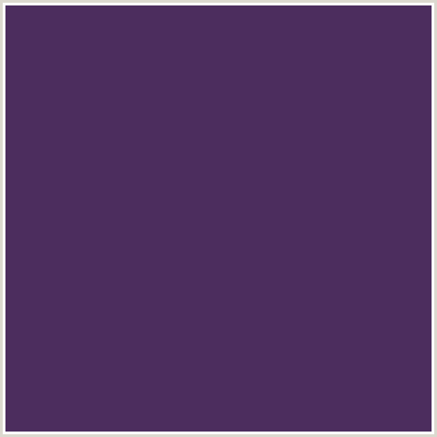 4C2D5E Hex Color Image (BOSSANOVA, VIOLET BLUE)