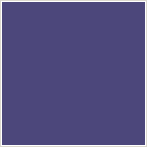 4C477B Hex Color Image (BLUE, EAST BAY)