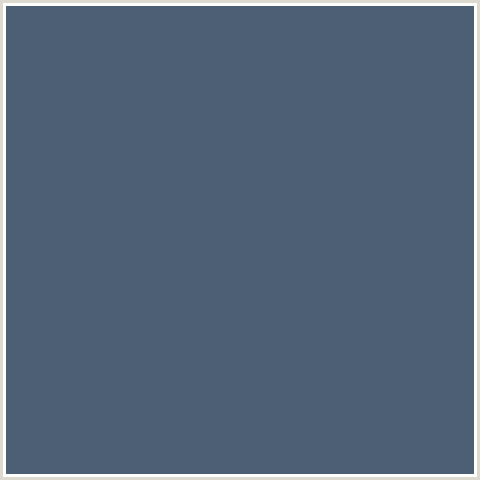 4C5F74 Hex Color Image (BLUE, BLUE BAYOUX)
