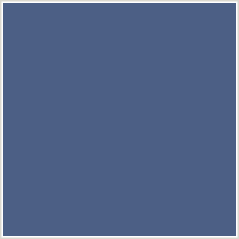 4C5F85 Hex Color Image (BLUE, BLUE BAYOUX)