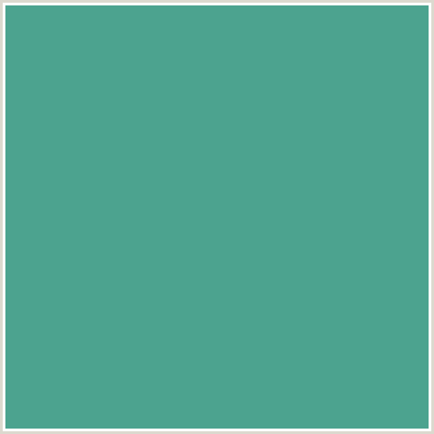 4CA38F Hex Color Image (BLUE GREEN, OCEAN GREEN)