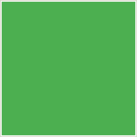 4CAF50 Hex Color Image (FRUIT SALAD, GREEN)