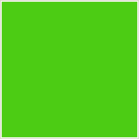 4CCC14 Hex Color Image (GREEN, LIMA)