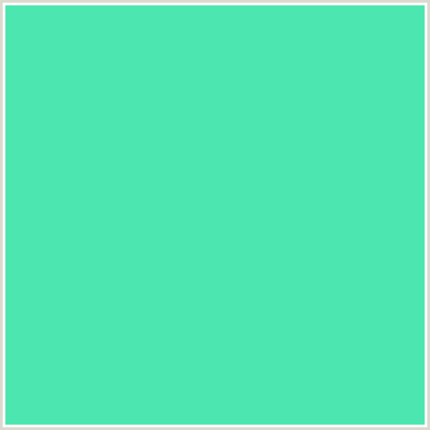 4CE7B0 Hex Color Image (GREEN BLUE, TURQUOISE)