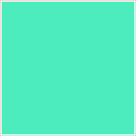 4CECBF Hex Color Image (BLUE GREEN, TURQUOISE BLUE)