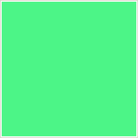 4CF587 Hex Color Image (GREEN BLUE)