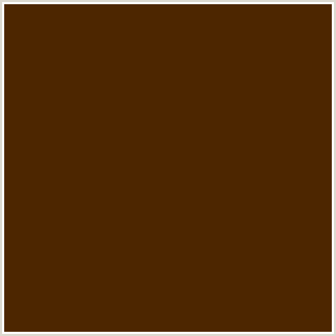 4D2600 Hex Color Image (BROWN, INDIAN TAN, ORANGE)