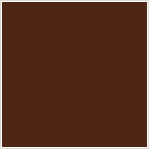 4D2615 Hex Color Image (BROWN DERBY, RED ORANGE)