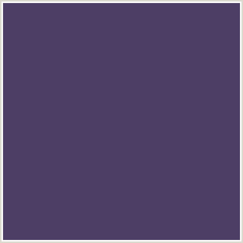 4D3E65 Hex Color Image (BLUE VIOLET, MULLED WINE)