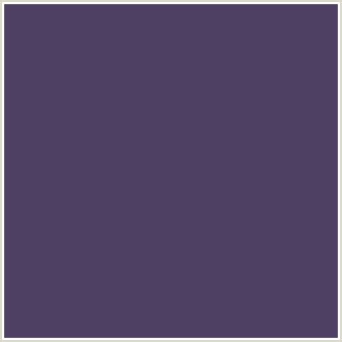 4D4063 Hex Color Image (BLUE VIOLET, MULLED WINE)