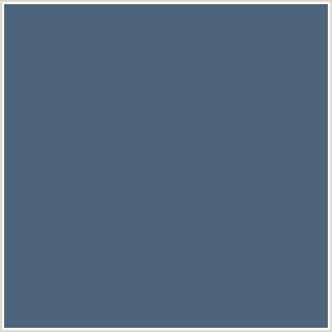 4D647C Hex Color Image (BLUE, BLUE BAYOUX)