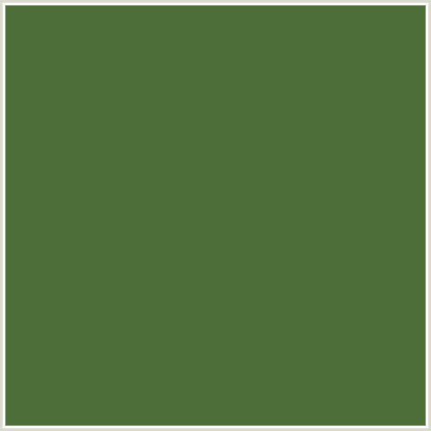 4D6E38 Hex Color Image (CHALET GREEN, GREEN)