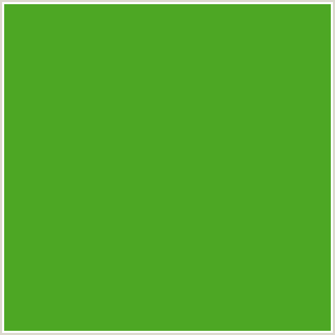 4DA724 Hex Color Image (GREEN, VIDA LOCA)
