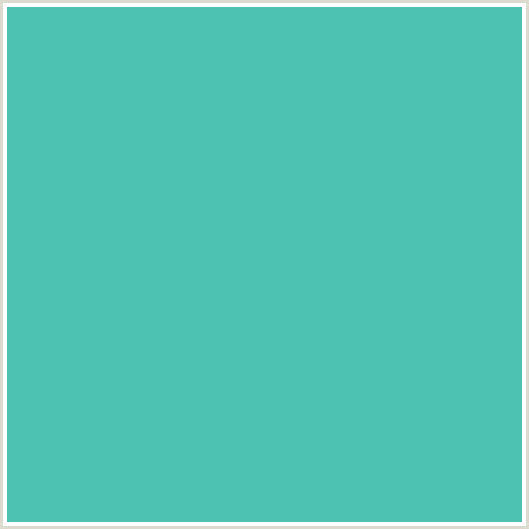 4DC1B2 Hex Color Image (BLUE GREEN, PUERTO RICO)