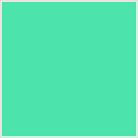 4DE3AC Hex Color Image (GREEN BLUE, TURQUOISE)
