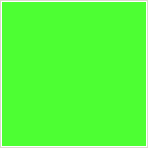 4DFF33 Hex Color Image (GREEN, HARLEQUIN)
