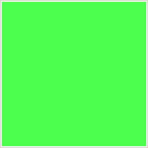 4DFF4D Hex Color Image (GREEN)
