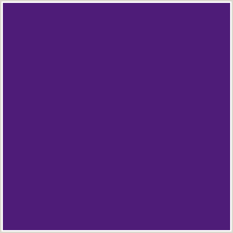 4E1C78 Hex Color Image (HONEY FLOWER, VIOLET BLUE)