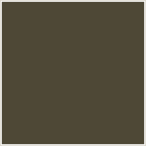 4E4836 Hex Color Image (ORANGE YELLOW, TAUPE)