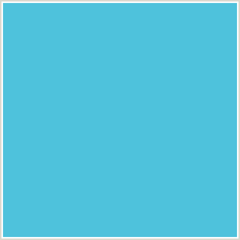 4EC2DC Hex Color Image (LIGHT BLUE, VIKING)