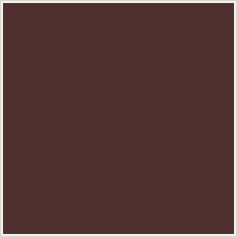 4F2E2E Hex Color Image (COWBOY, RED)