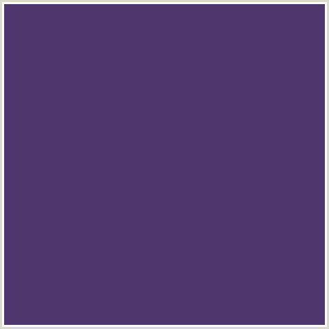 4F366D Hex Color Image (BLUE VIOLET, BOSSANOVA)