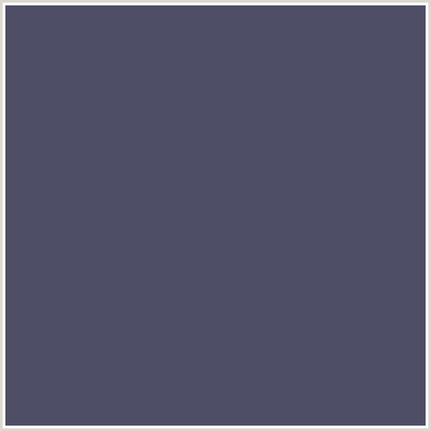 4F4E67 Hex Color Image (BLUE, MULLED WINE)