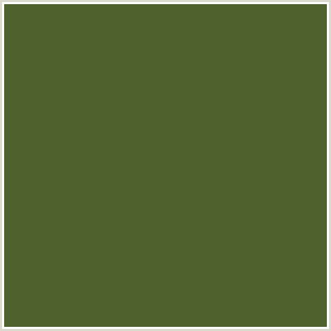 4F612D Hex Color Image (GREEN YELLOW, WOODLAND)
