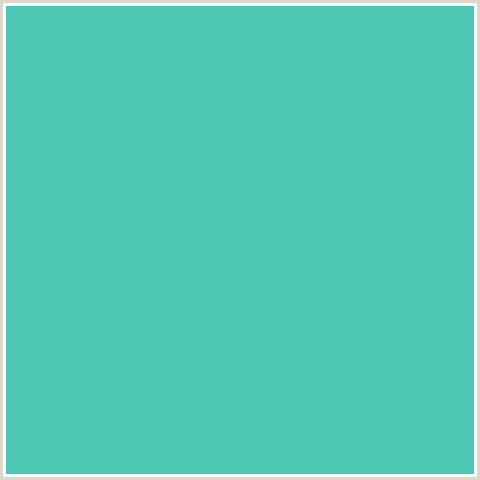 4FC7B5 Hex Color Image (BLUE GREEN, PUERTO RICO)