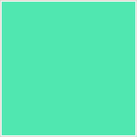 4FE7AF Hex Color Image (GREEN BLUE, TURQUOISE)