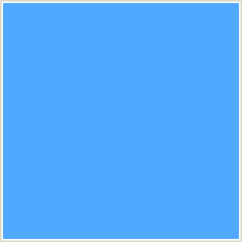 50A9FF Hex Color Image (BLUE, DODGER BLUE)