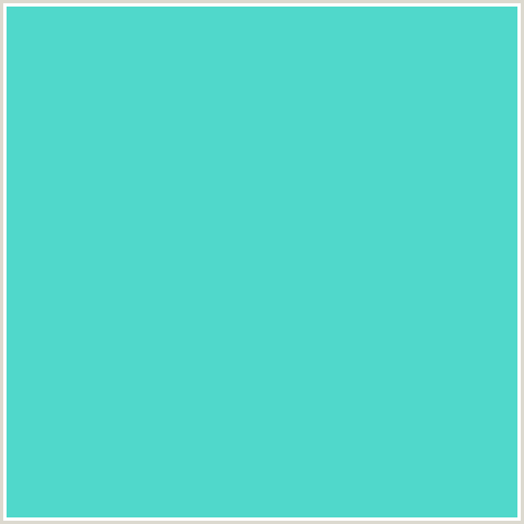 50D8CB Hex Color Image (BLUE GREEN, VIKING)
