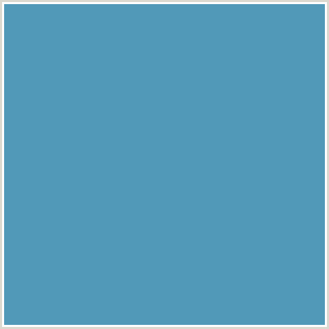 5199B8 Hex Color Image (HIPPIE BLUE, LIGHT BLUE)