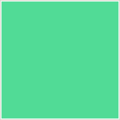 51DB96 Hex Color Image (GREEN BLUE, SHAMROCK)