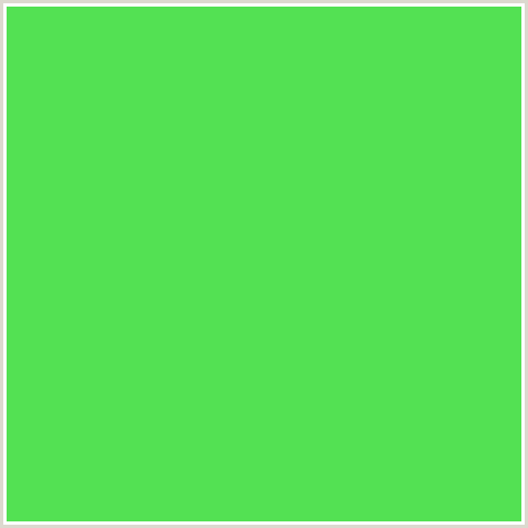 53E153 Hex Color Image (GREEN, PASTEL GREEN)