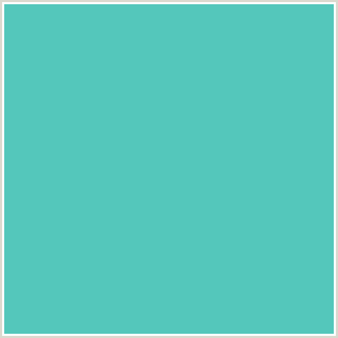 54C7BB Hex Color Image (BLUE GREEN, FOUNTAIN BLUE)