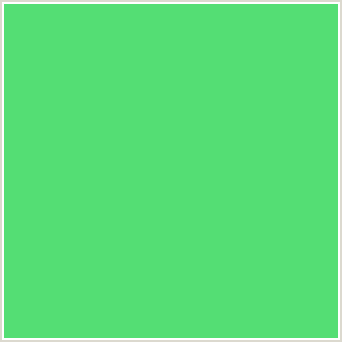 54DE74 Hex Color Image (GREEN, PASTEL GREEN)