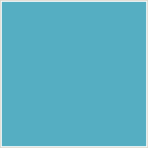 55AEC2 Hex Color Image (FOUNTAIN BLUE, LIGHT BLUE)