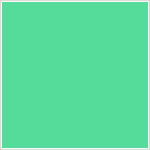 55DB9A Hex Color Image (GREEN BLUE, SHAMROCK)