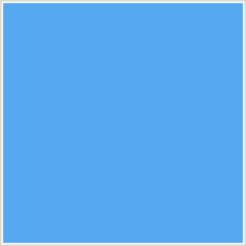 56A8F0 Hex Color Image (BLUE, CORNFLOWER BLUE)
