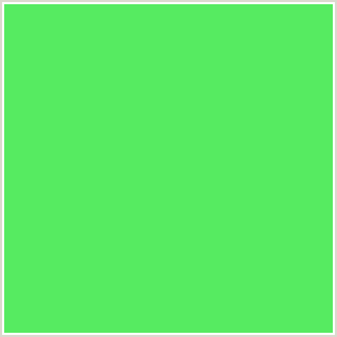 56EB61 Hex Color Image (GREEN, PASTEL GREEN)