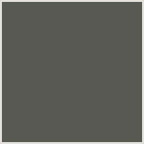 57584F Hex Color Image (FUSCOUS GRAY, YELLOW GREEN)