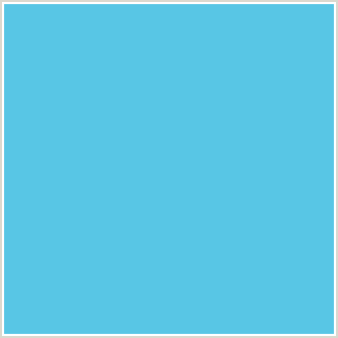 58C6E5 Hex Color Image (LIGHT BLUE, TURQUOISE BLUE)