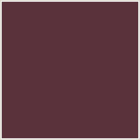 59323C Hex Color Image (CONGO BROWN, RED)